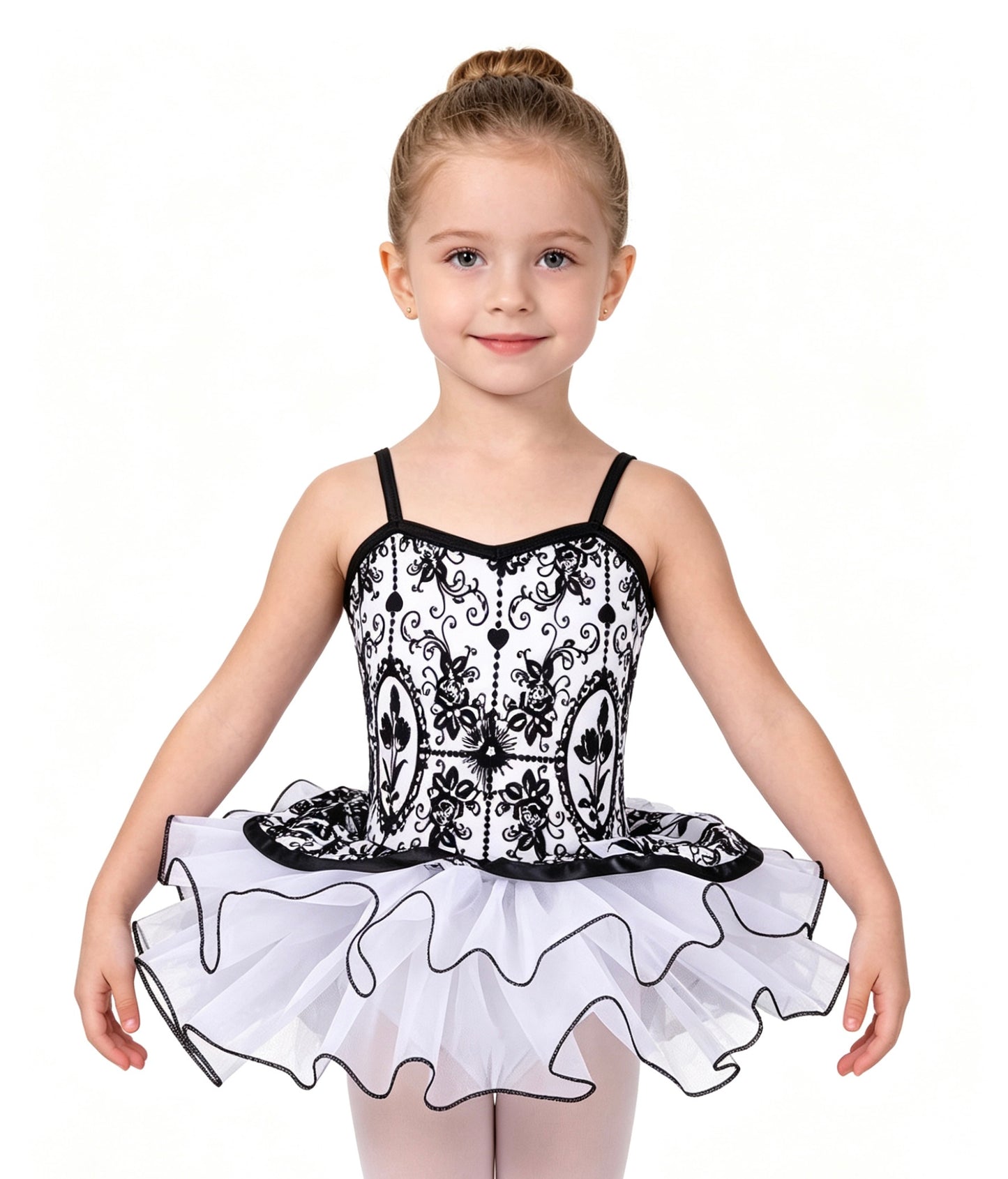 Black & White Print Tutu Dress