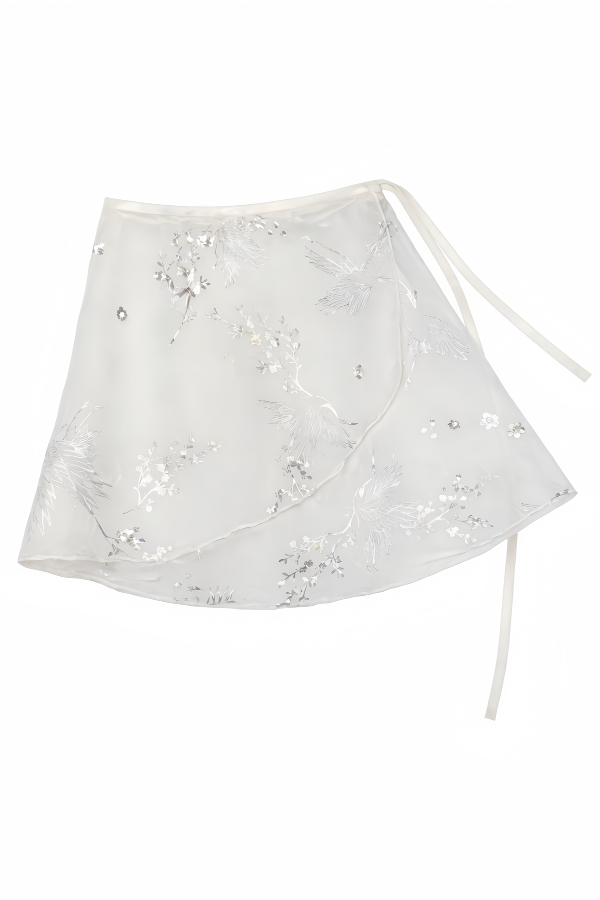 Crane Wrap Skirt - White