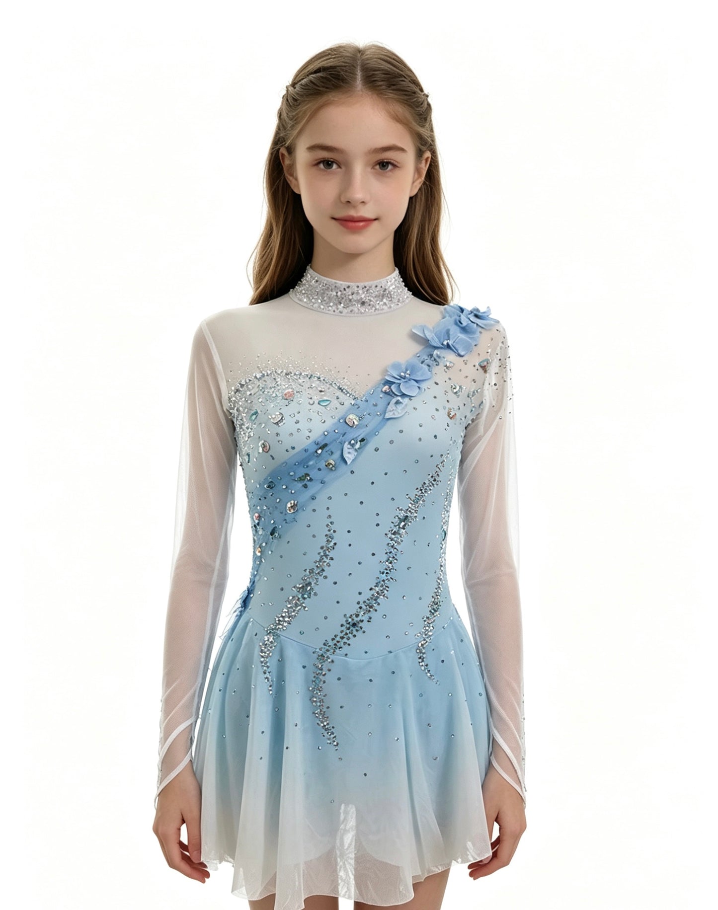 Light Blue Ombré Flowy Dress
