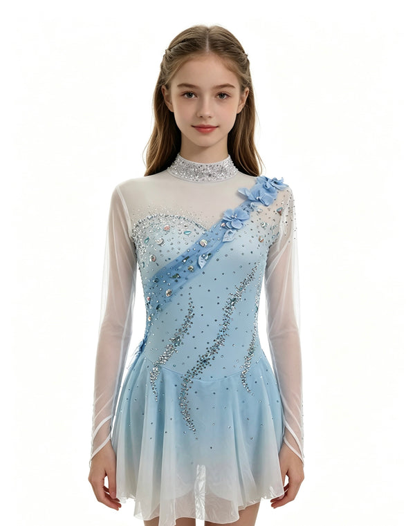 Light Blue Ombré Flowy Dress