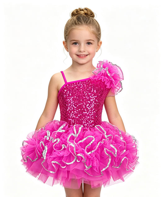 Hot Pink Sequin Feather Tutu