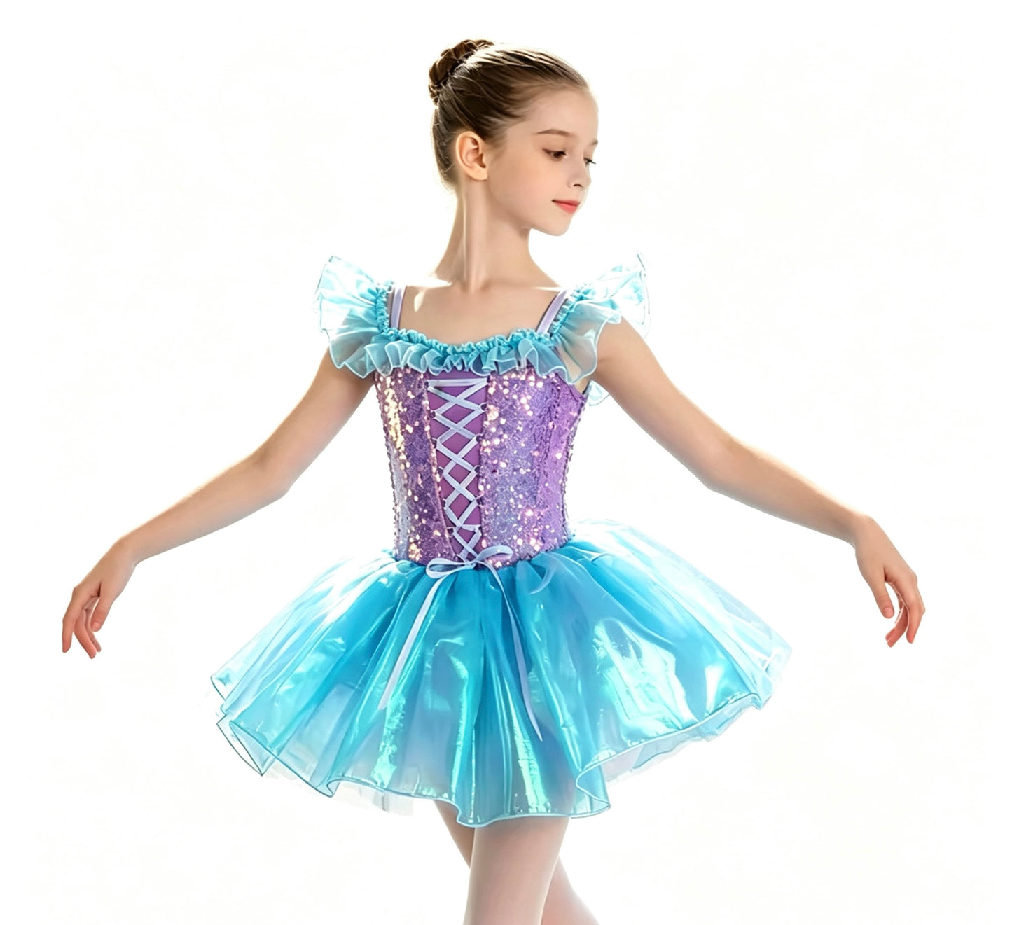 Turquoise Sequin Tutu Dress