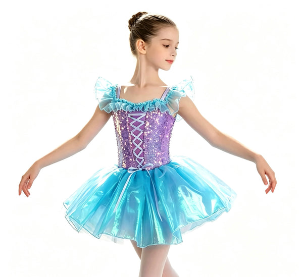 Turquoise Sequin Tutu Dress