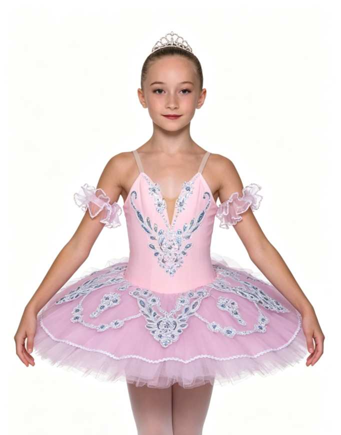 Pink White and Silver Tutu