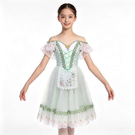 White & Green Romantic Tutu
