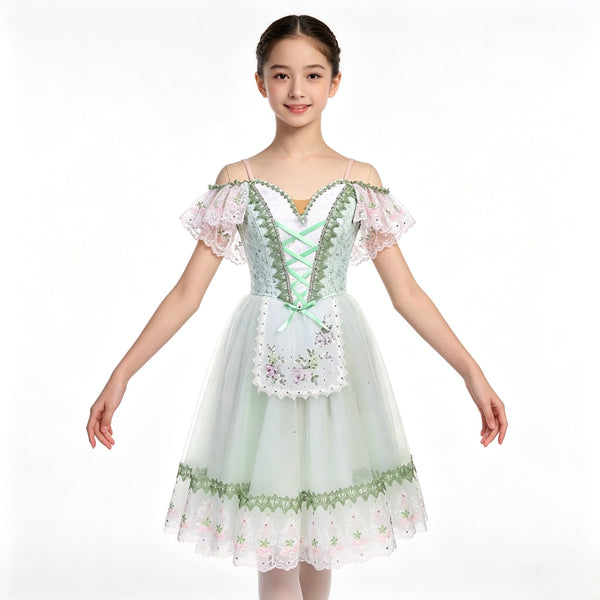 White & Green Romantic Tutu