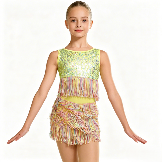 Pastel Iridescent Sleeveless Leotard
