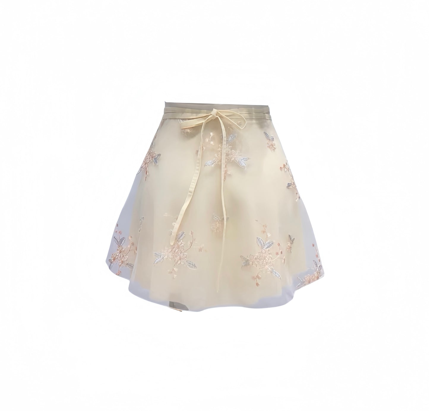 Embroided Wrap Skirt